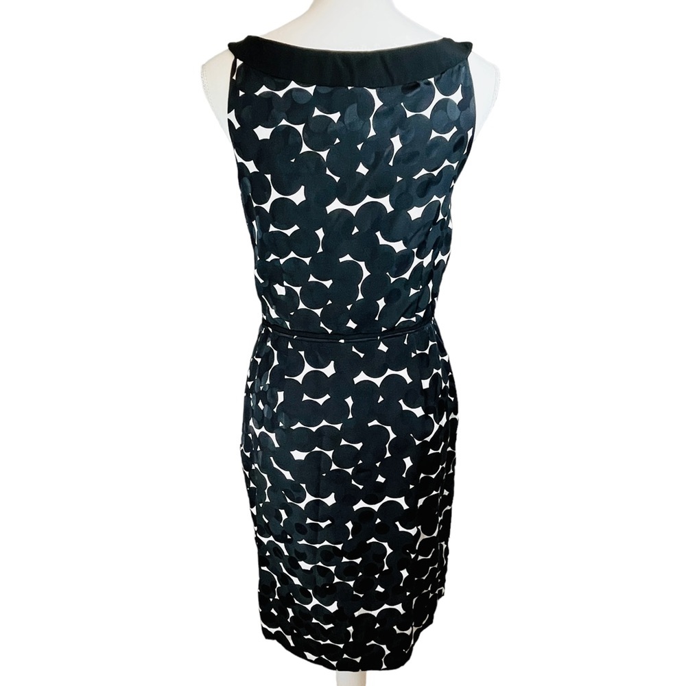 VIVIENNE TAM Silk Polka‎ Dot Sheath Dress Sz 8 Black White Office Work Career - Picture 5 of 11